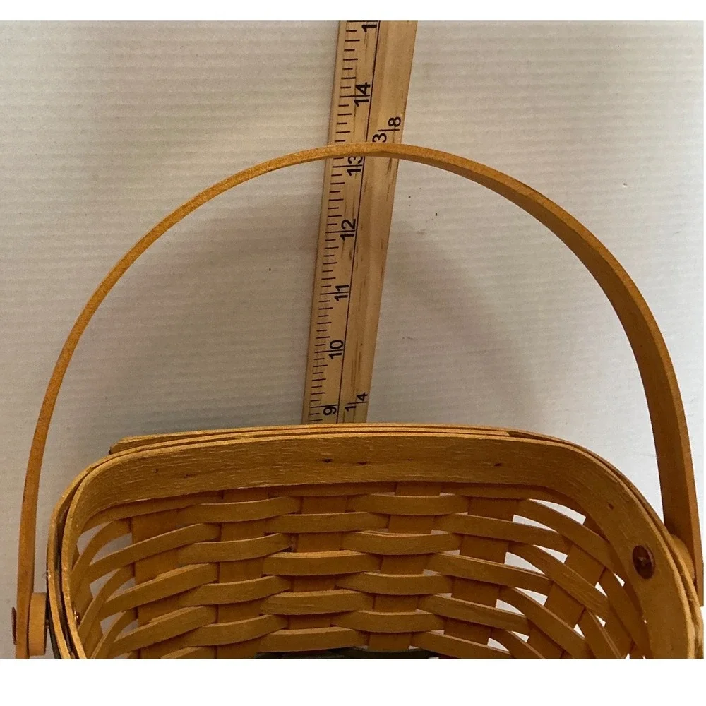 Longaberger Vintage‎ 1998 Christmas Collection Glad Tidings Basket Green Trim